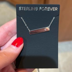 Sterling “R” necklace